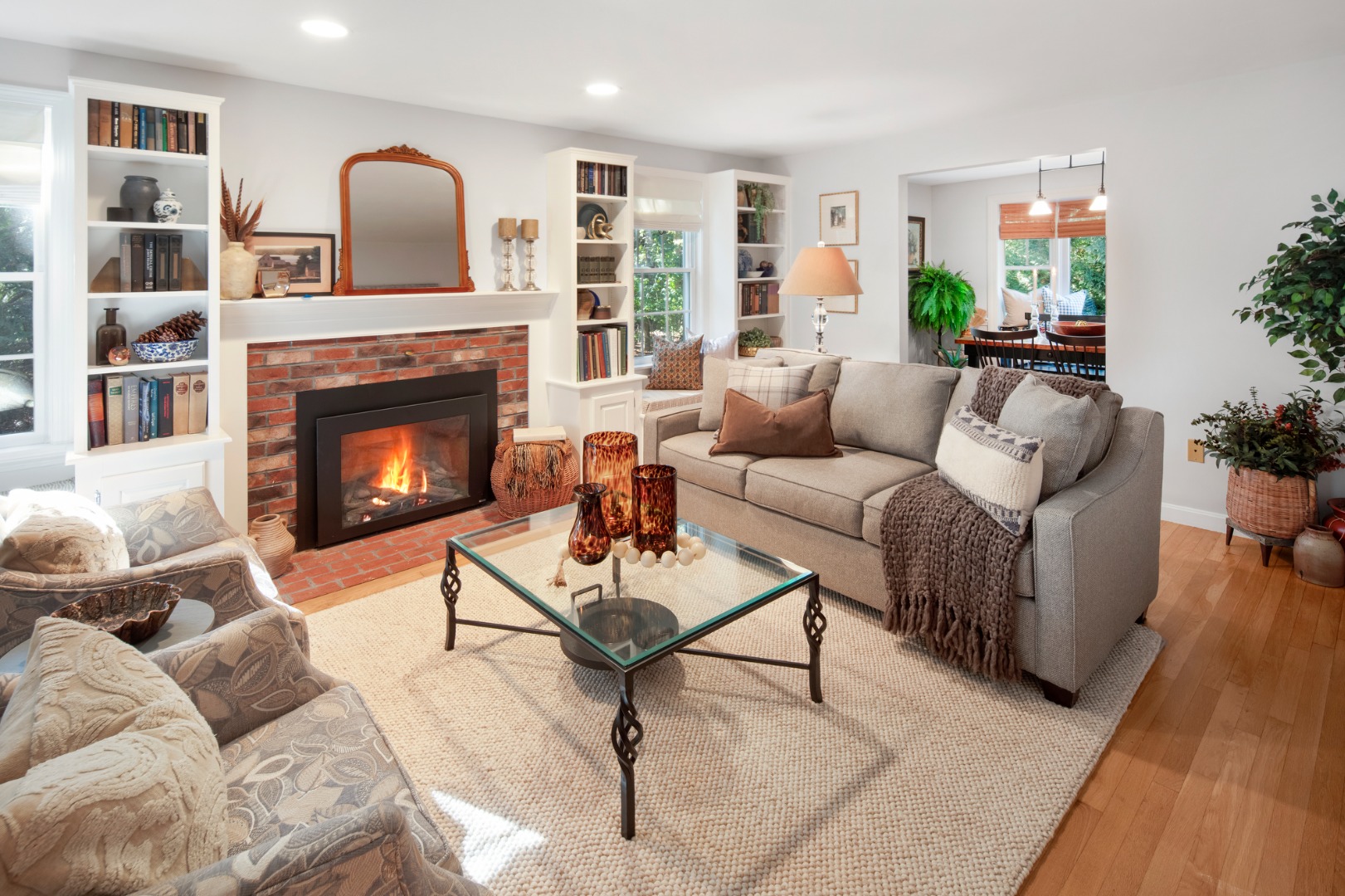 46 Bold Meadow Road Edgartown, MA 02539 - Photo 5 of 28 a living room with furniture and a fireplace