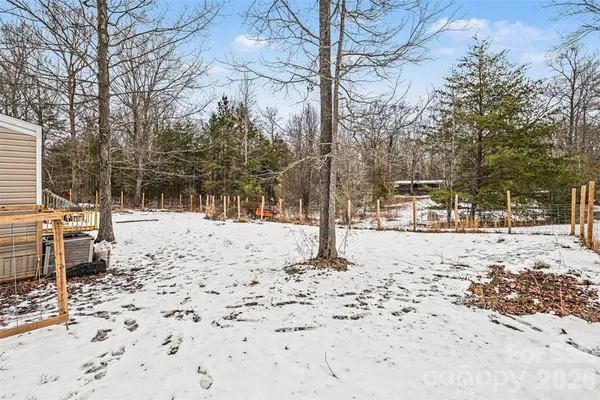 a street view covered with snow