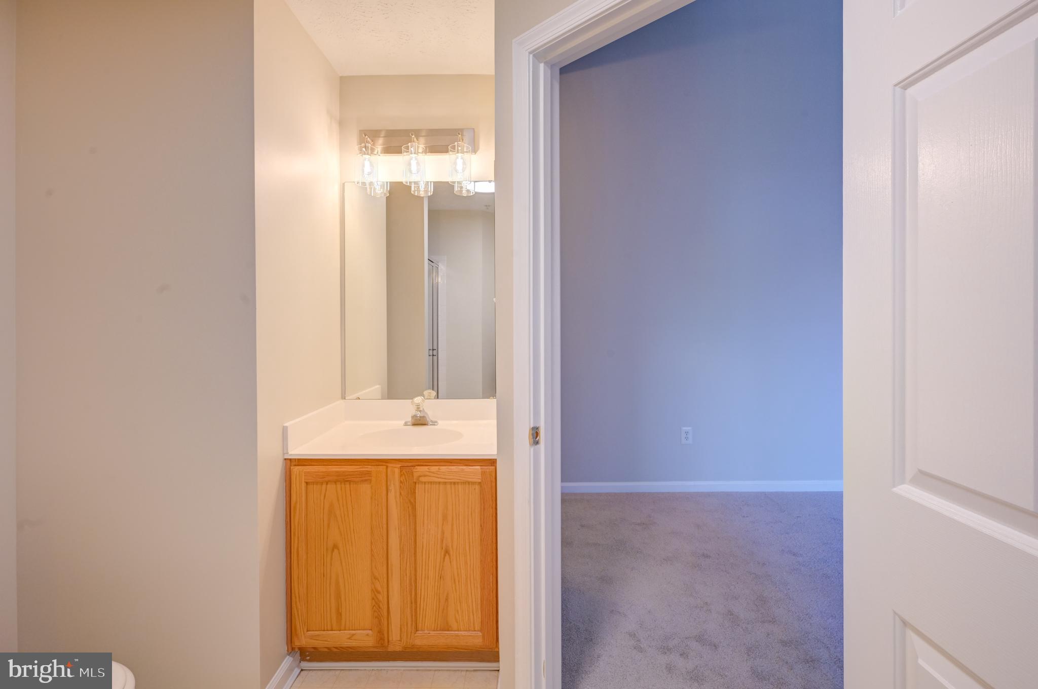 4933 Riders Court, Unit 4933 Owings Mills, MD 21117 - Photo 21 of 32 a bathroom with a sink and a mirror