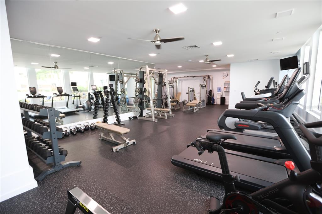 1350 Main Street, Unit 709 Sarasota, FL 34236 - Photo 45 of 56 a view of a room with gym equipment
