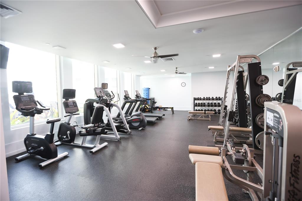 1350 Main Street, Unit 709 Sarasota, FL 34236 - Photo 46 of 56 a view of a room with gym equipment