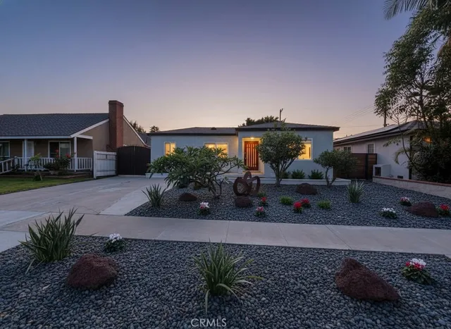 a view of a house with a patio