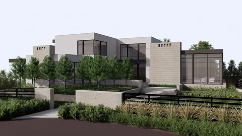 a house view with a garden space