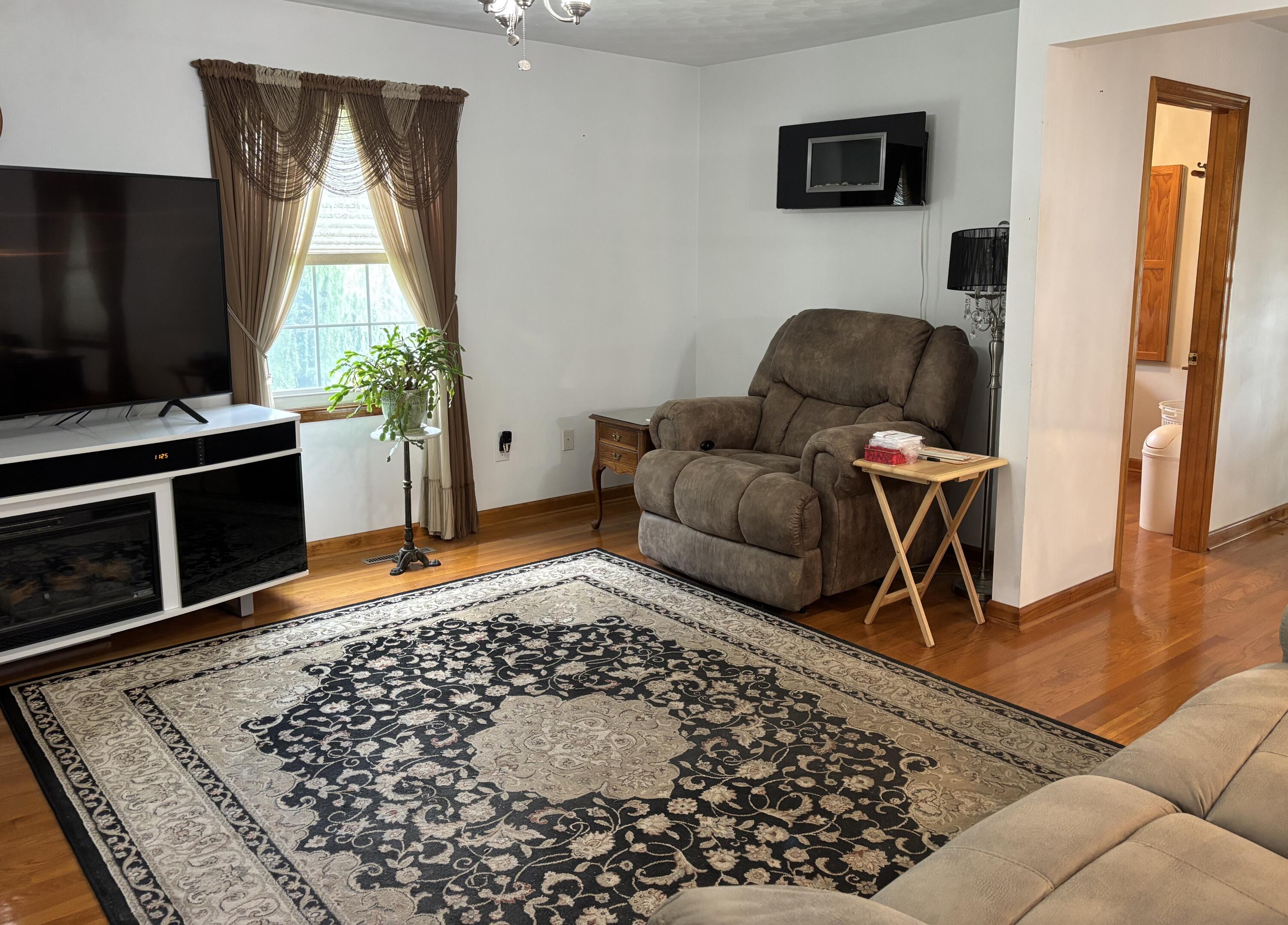 1235 Rock Spring Road Goodview, VA 24095 - Photo 25 of 62 a living room with a couch and a fireplace