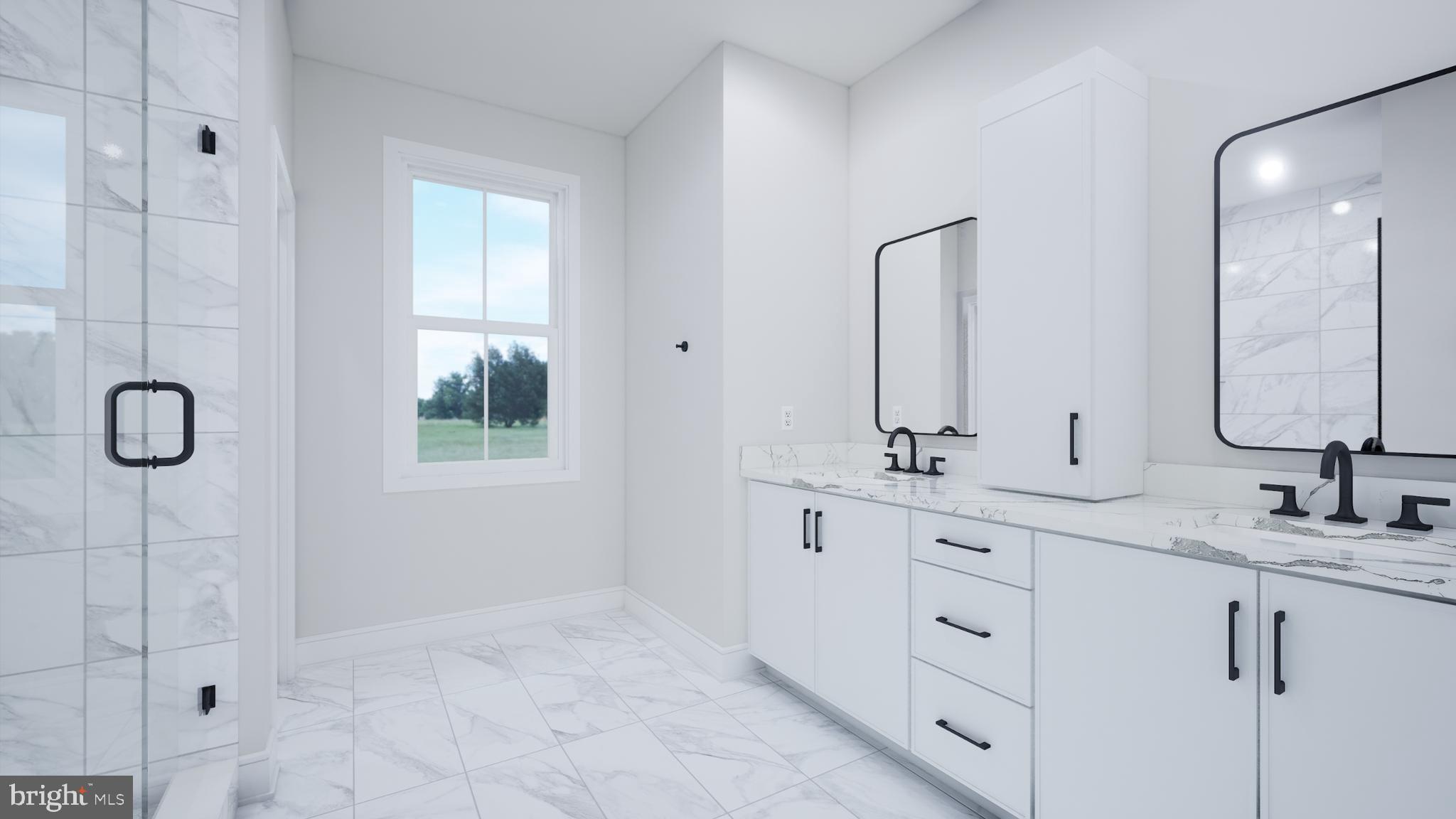 Orchard Grove, Unit STONE Brambleton, VA 20148 - Photo 10 of 53 a bathroom with double sink and a mirror
