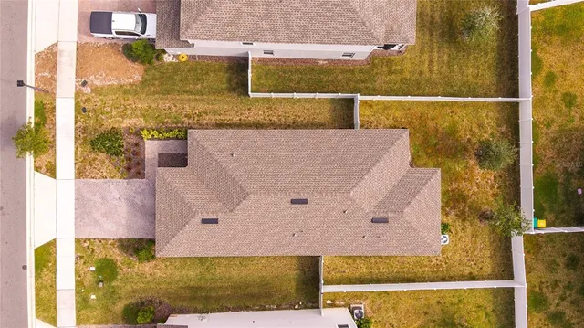 aerial view of a swimming pool