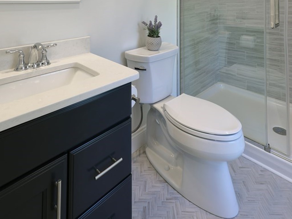 134 Spiers Road Newton, MA 02459 - Photo 14 of 38 a bathroom with a sink toilet and shower