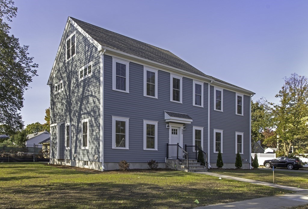 134 Spiers Road Newton, MA 02459 - Photo 38 of 38 a front view of a building with a swimming pool