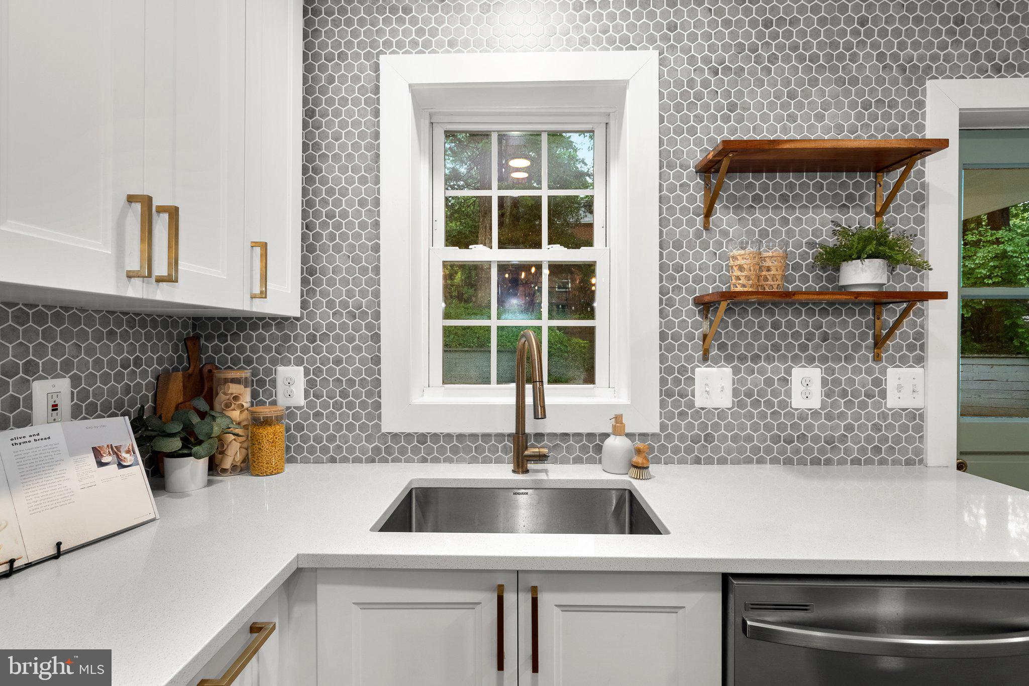 8713 Reading Road Silver Spring, MD 20901 - Photo 18 of 49 a kitchen with a sink and a potted plant