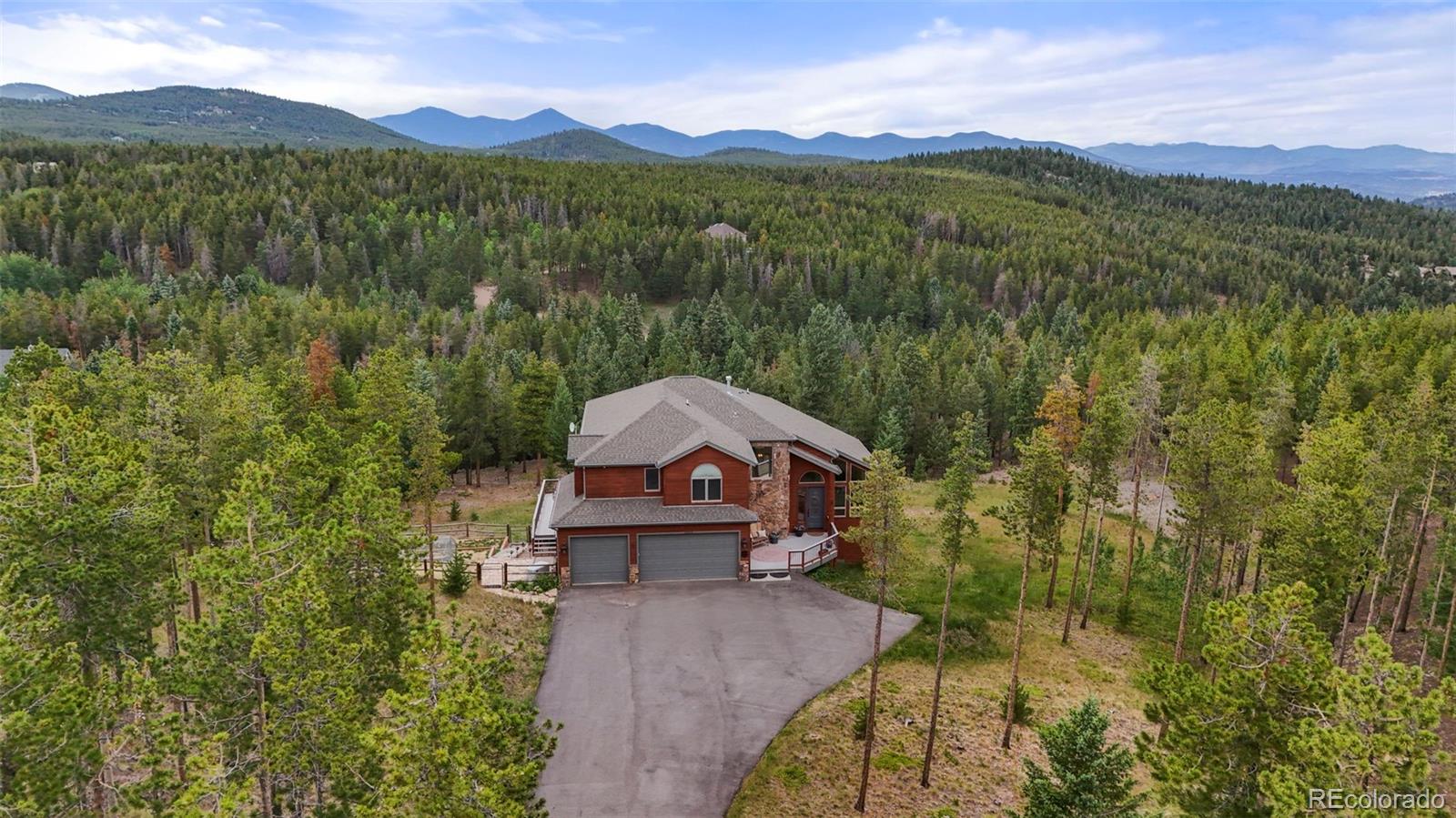 29549 Thunderbolt Circle Conifer, CO 80433 - Photo 42 of 50 a view of a town with mountain view