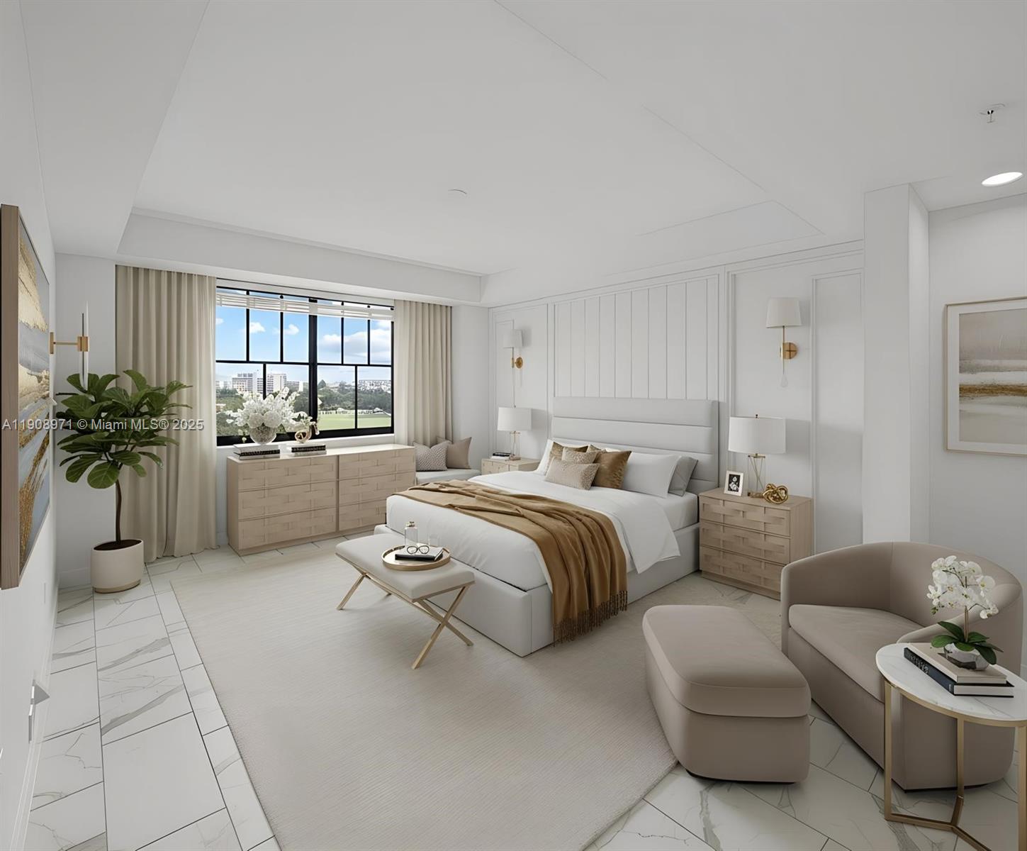 101 East Camino Real, Unit 517 Boca Raton, FL 33432 - Photo 4 of 12 a bedroom with furniture and a potted plant