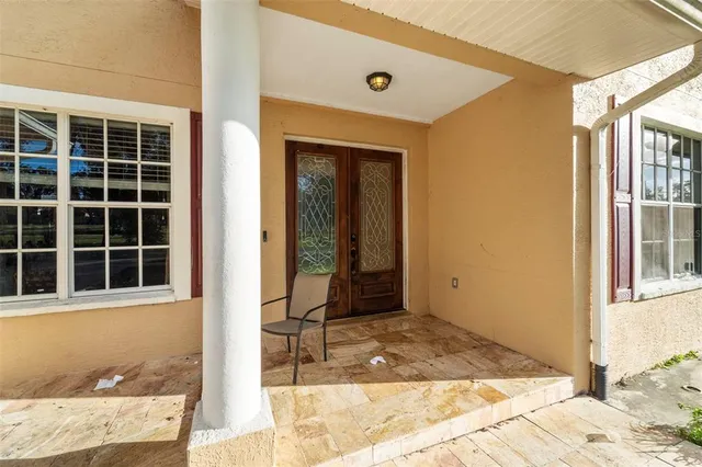 a view of a entryway door of the house