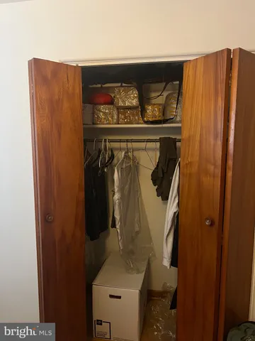 a close view of walk in closet