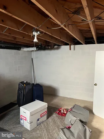 a utility room with a couch