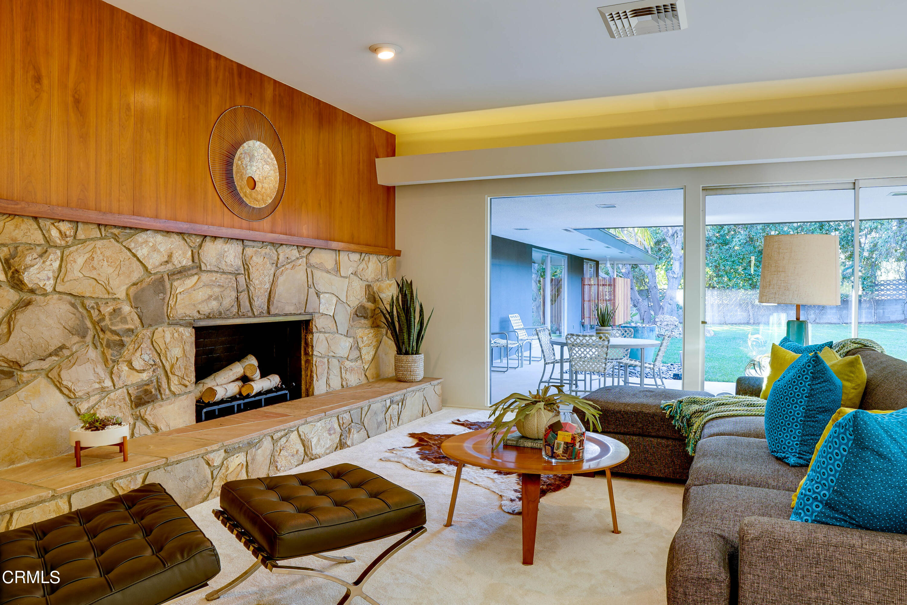 1535 Meadowbrook Road Altadena, CA 91001 - Photo 3 of 32 a living room with furniture and a fireplace
