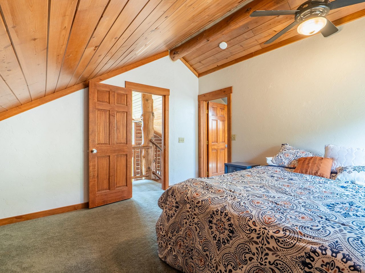 296 Caddo Road Red Feather Lakes, CO 80545 - Photo 21 of 50 Loft flex space view to the 3/4 bath & great room overlook.