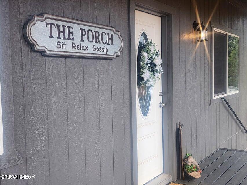 a view of a entryway