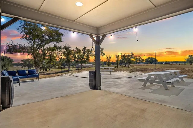 a view of outdoor space with seating area