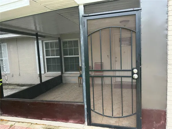 a view of front door