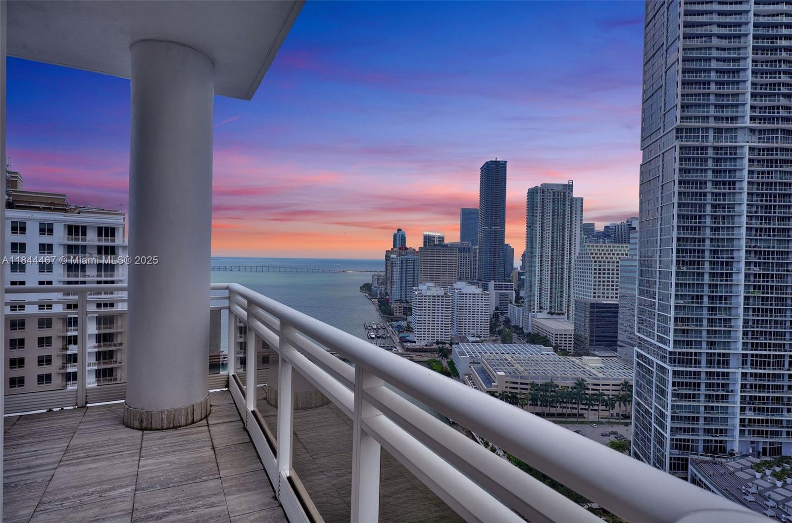 901 Brickell Key Boulevard, Unit 3204 Miami, FL 33131 - Photo 24 of 54 a view of a balcony with city view