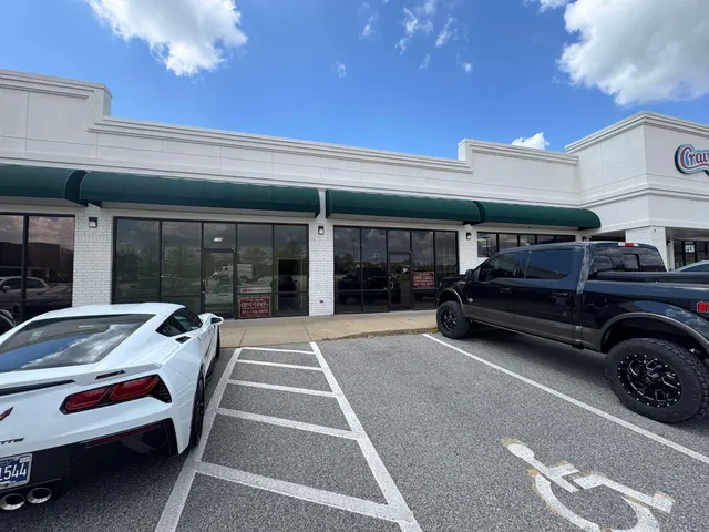 a view of parking garage