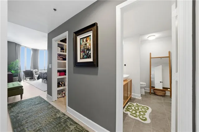 a view of furniture and hardwood floor