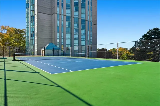 a view of a tennis court