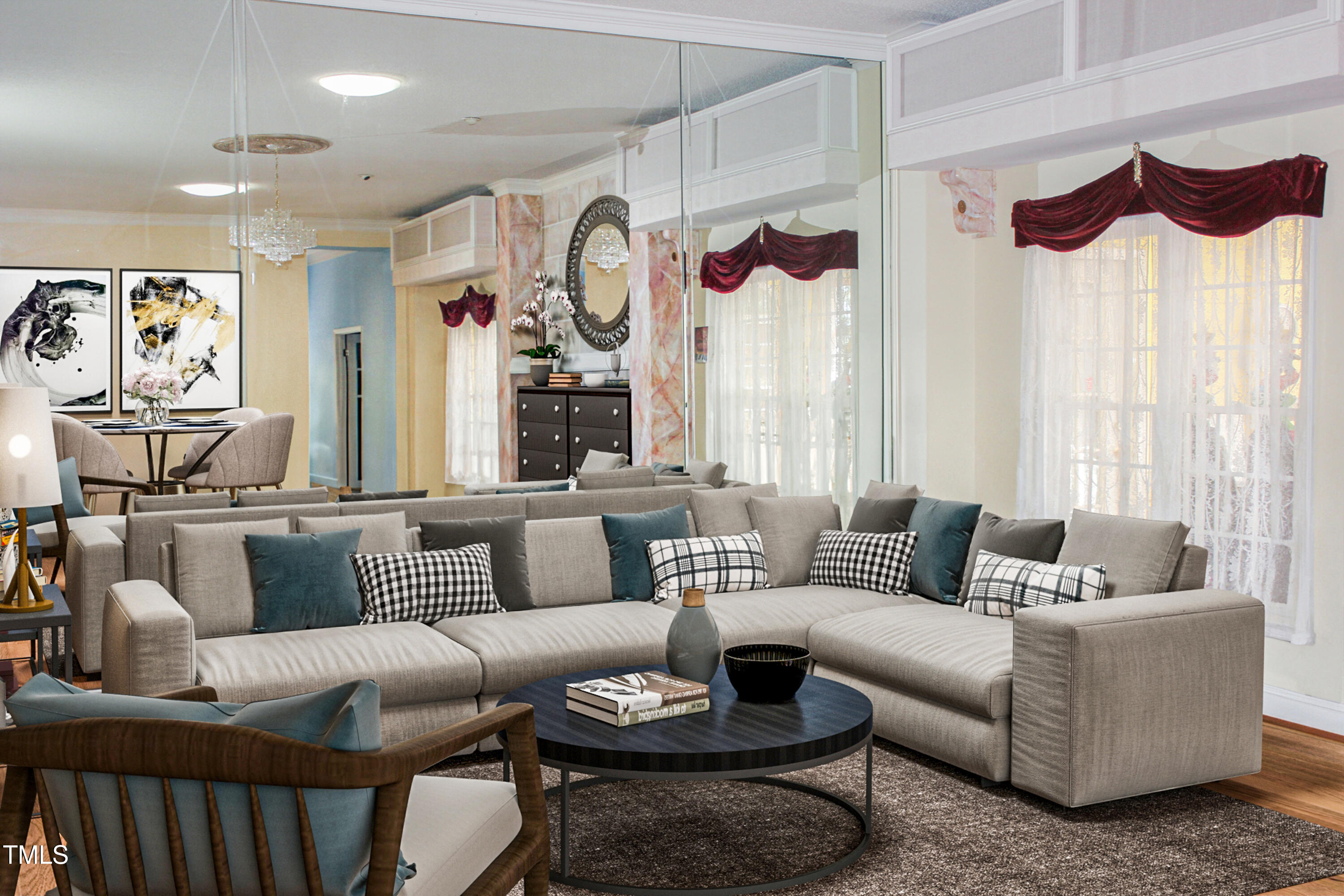 1508 High Holly Lane Raleigh, NC 27614 - Photo 12 of 46 a living room with furniture and a large window