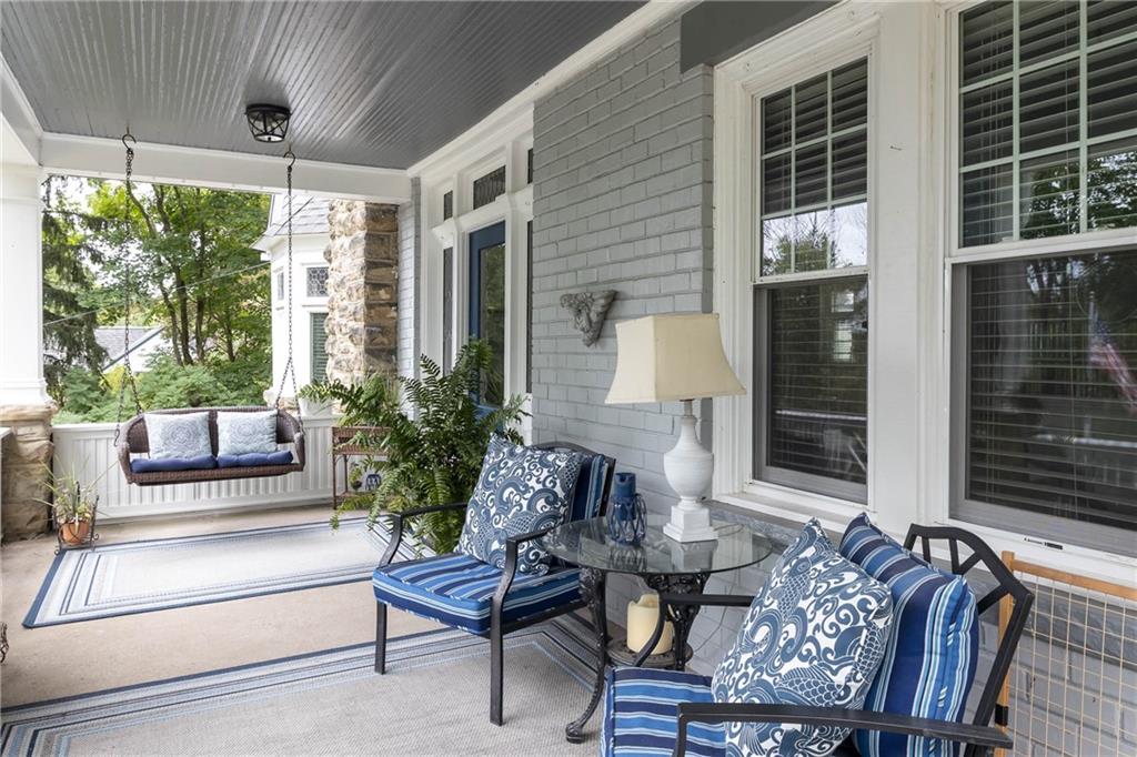 Relaxing large front porch