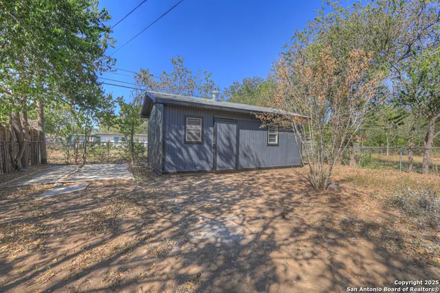a backyard of a house