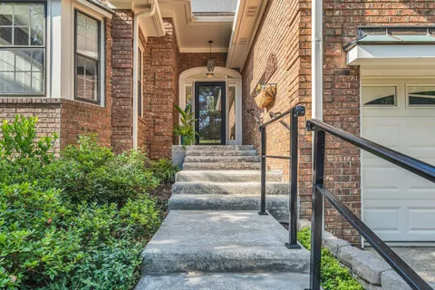 a view of the pathway of building