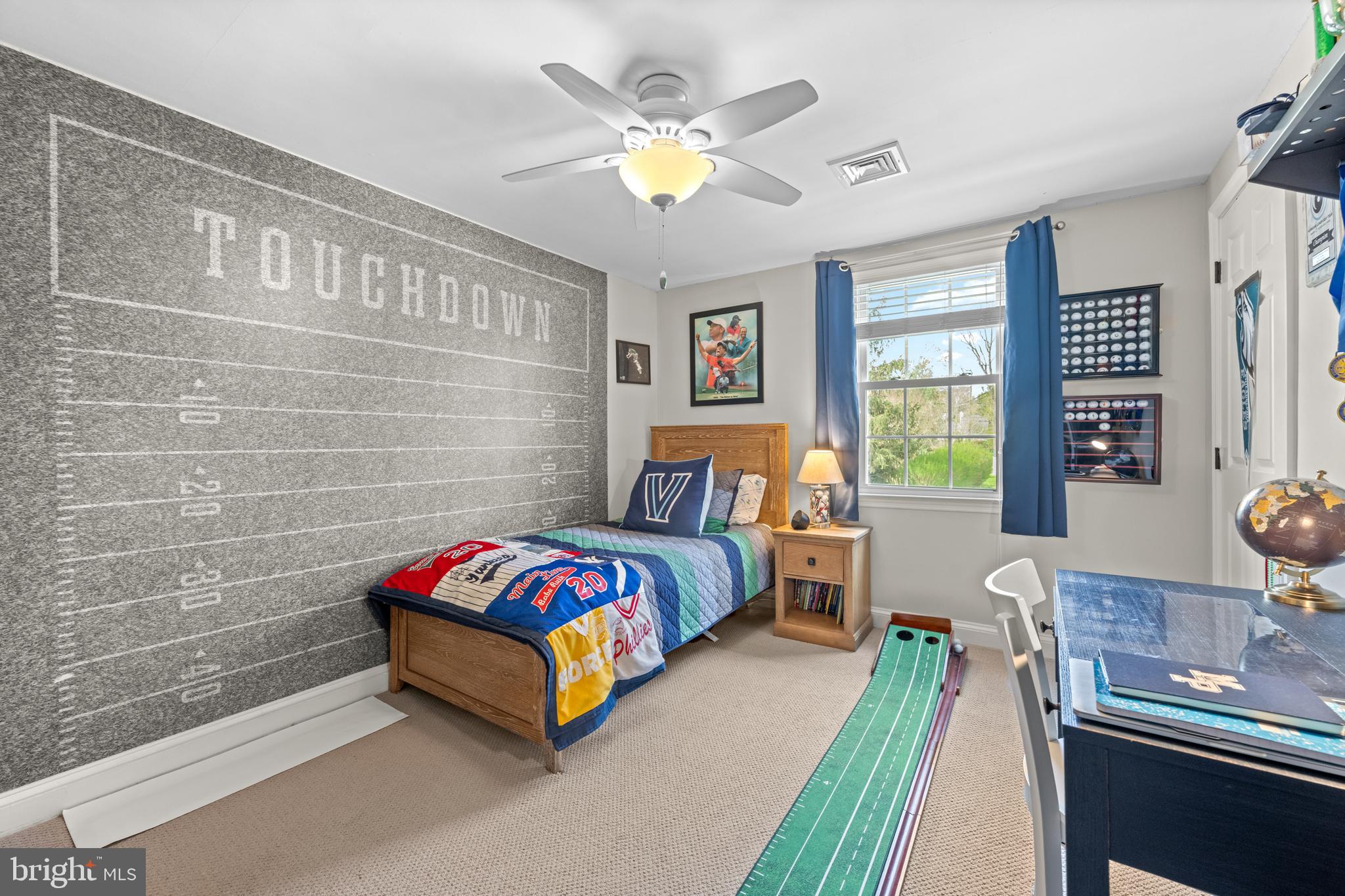 251 Rosedale Avenue Wayne, PA 19087 - Photo 35 of 53 a bedroom with a bed and a chandelier