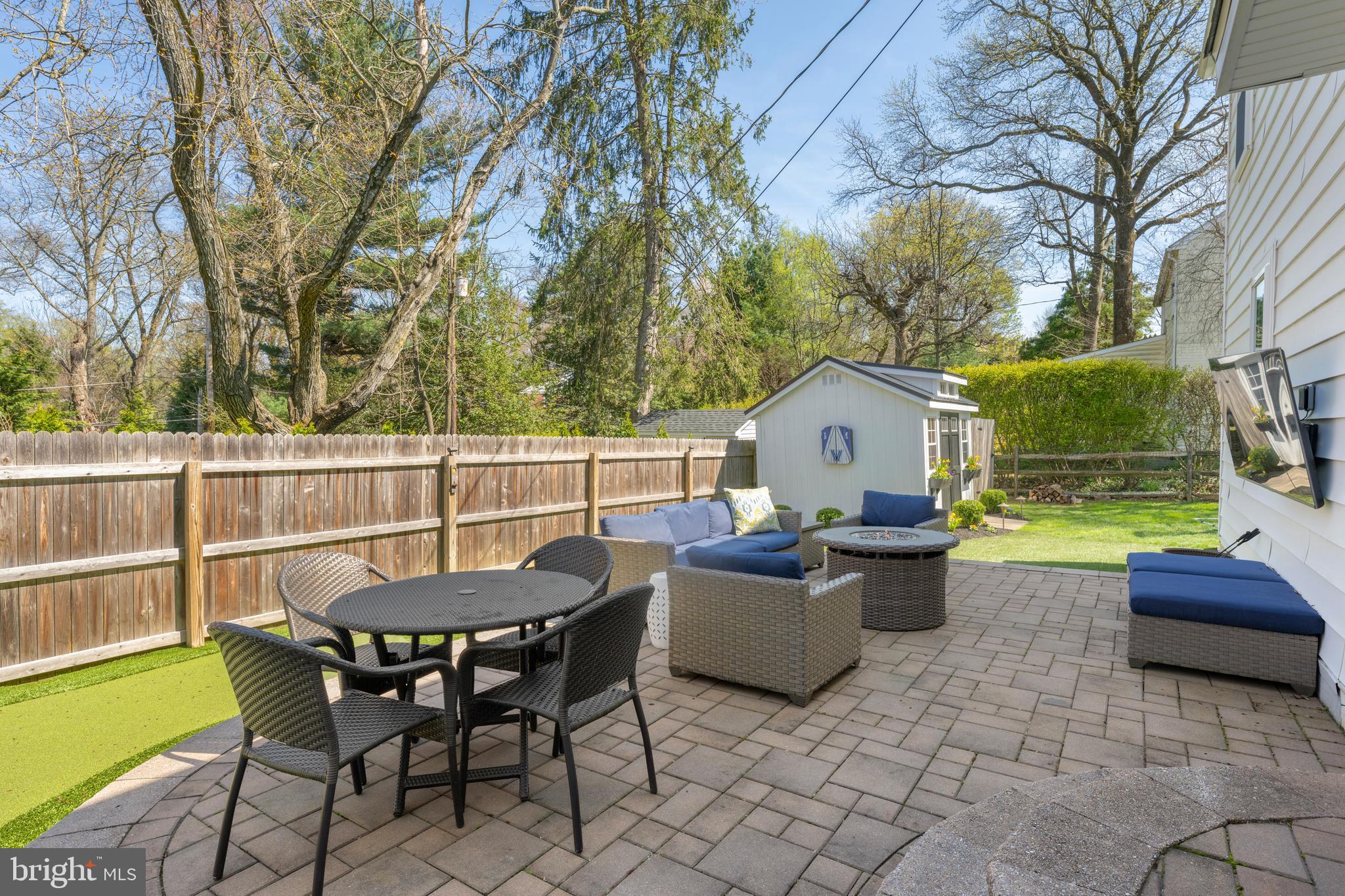 251 Rosedale Avenue Wayne, PA 19087 - Photo 41 of 53 a view of backyard with seating space and trees