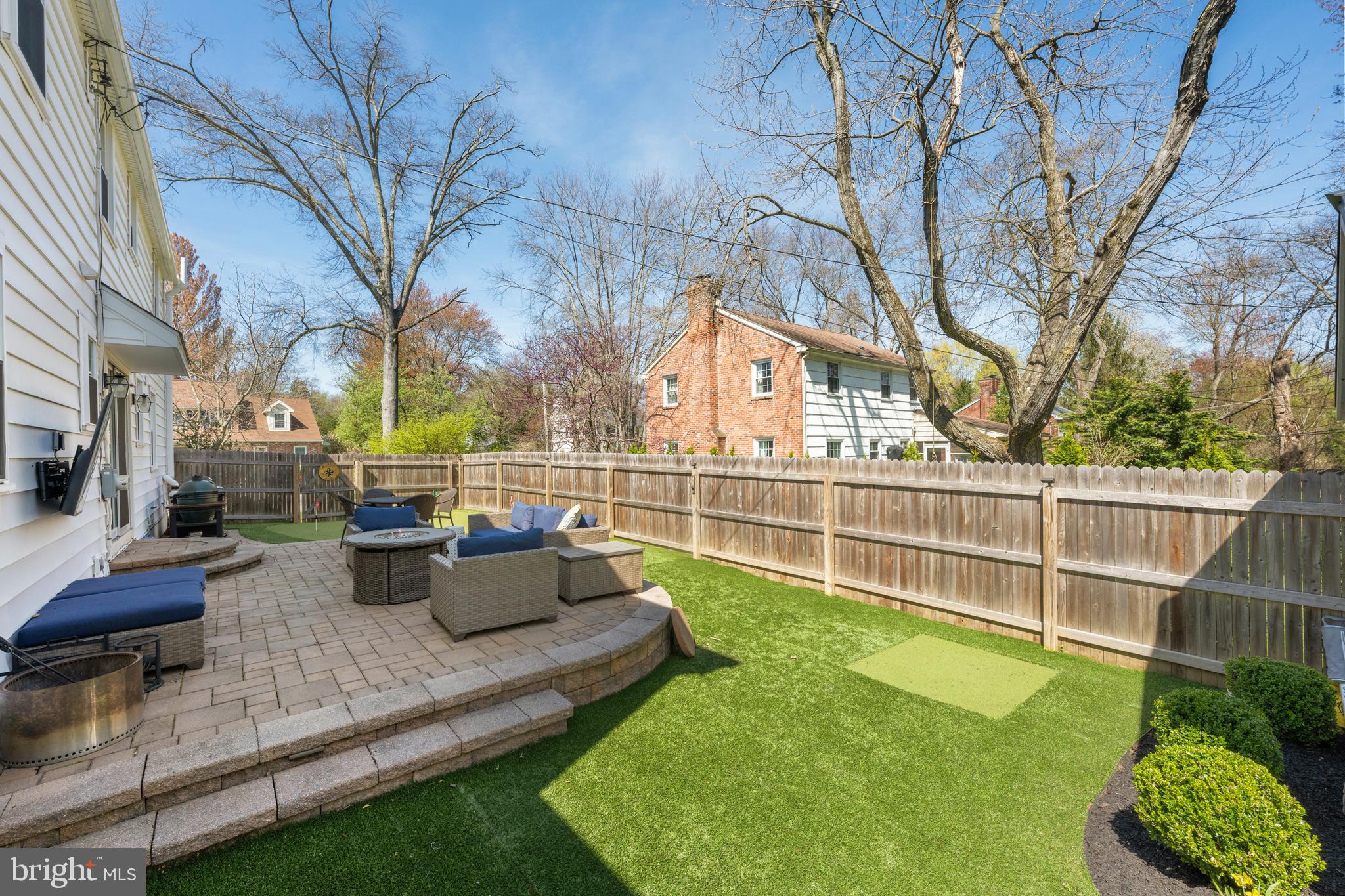 251 Rosedale Avenue Wayne, PA 19087 - Photo 46 of 53 a view of a patio with couches chairs and wooden fence