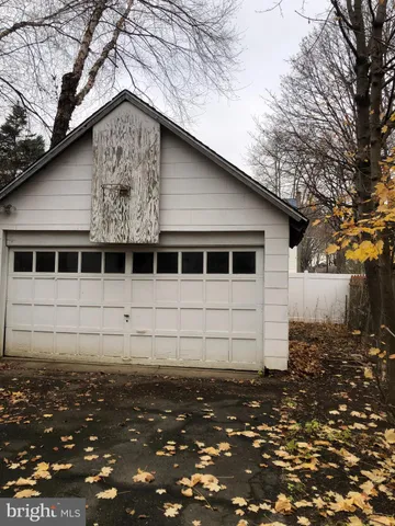 a view of a yard with plants and trees