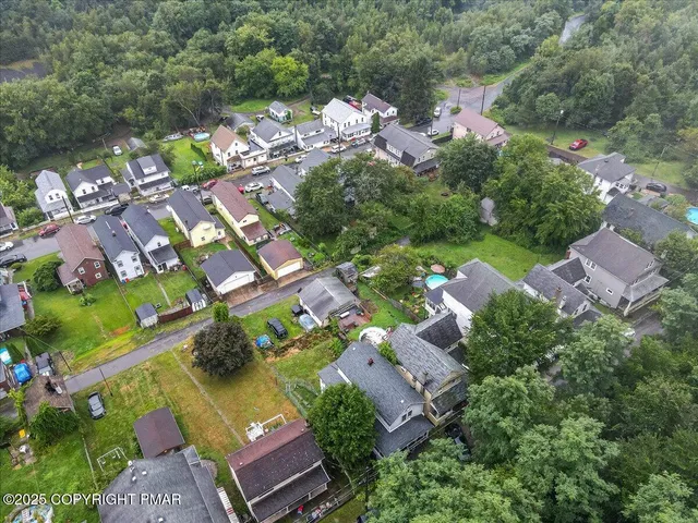 an aerial view of multiple house
