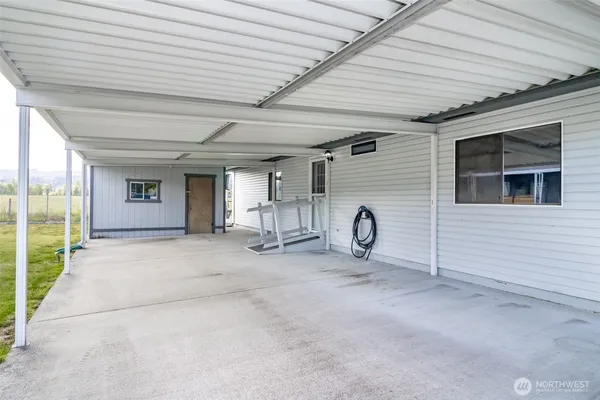 a view of a house with patio
