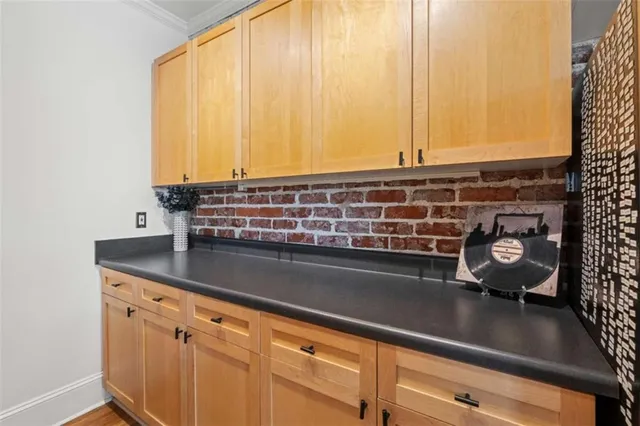 a close view of sink and mirror