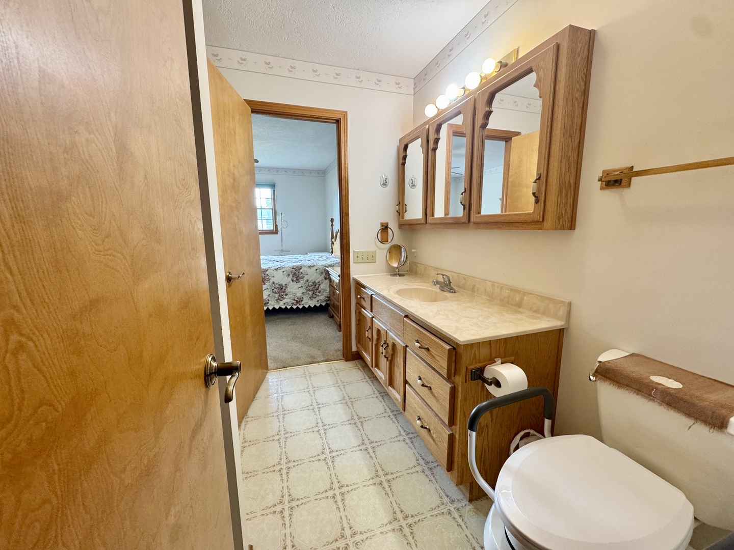 31 Colonial Drive Clinton, IL 61727 - Photo 17 of 24 a bathroom with a sink mirror vanity and toilet