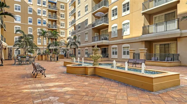 a view of a building with many windows