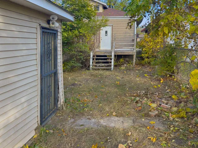 a backyard of a house