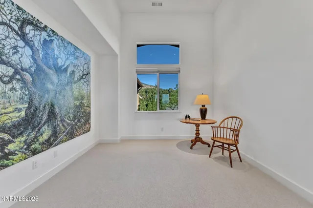 a chair and a table in a room