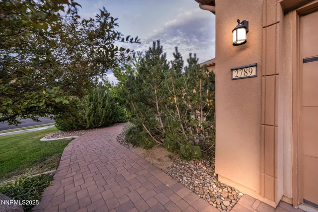 a view of a pathway both side of building