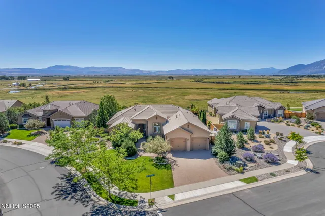 an aerial view of multiple house