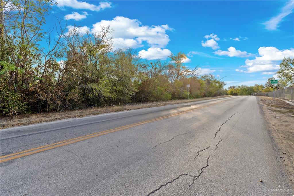 1706 East Ashley Road San Antonio, TX 78214 - Photo 3 of 16 Paved road with double yellow lines bordered by dense natural landscaping