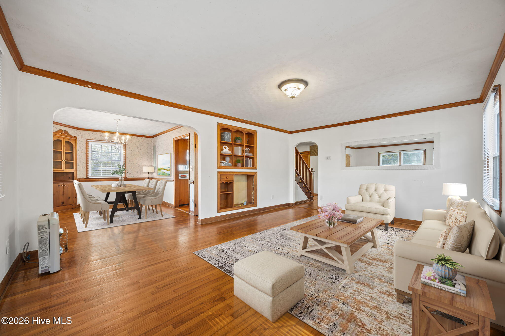 1470 Pocosin Road Washington, NC 27889 - Photo 6 of 49 Living Room/Dining Room View 1 - Digitally Staged