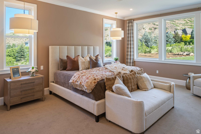 4292 Silver Sage Circle Alpine, UT 84004 - Photo 14 of 41 Neutral-toned bedroom with extensive natural light