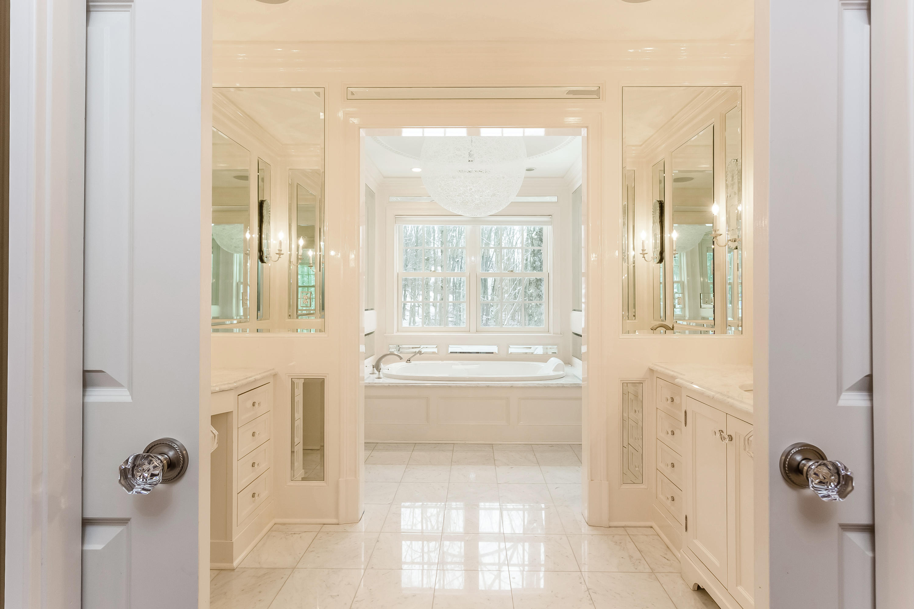 183 Turtle Back Road New Canaan, CT 06840 - Photo 38 of 53 a bathroom with a bathtub and shower