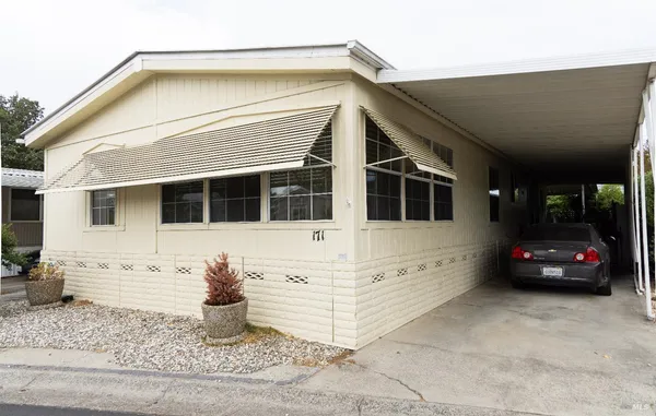 a view of a house with a large windows