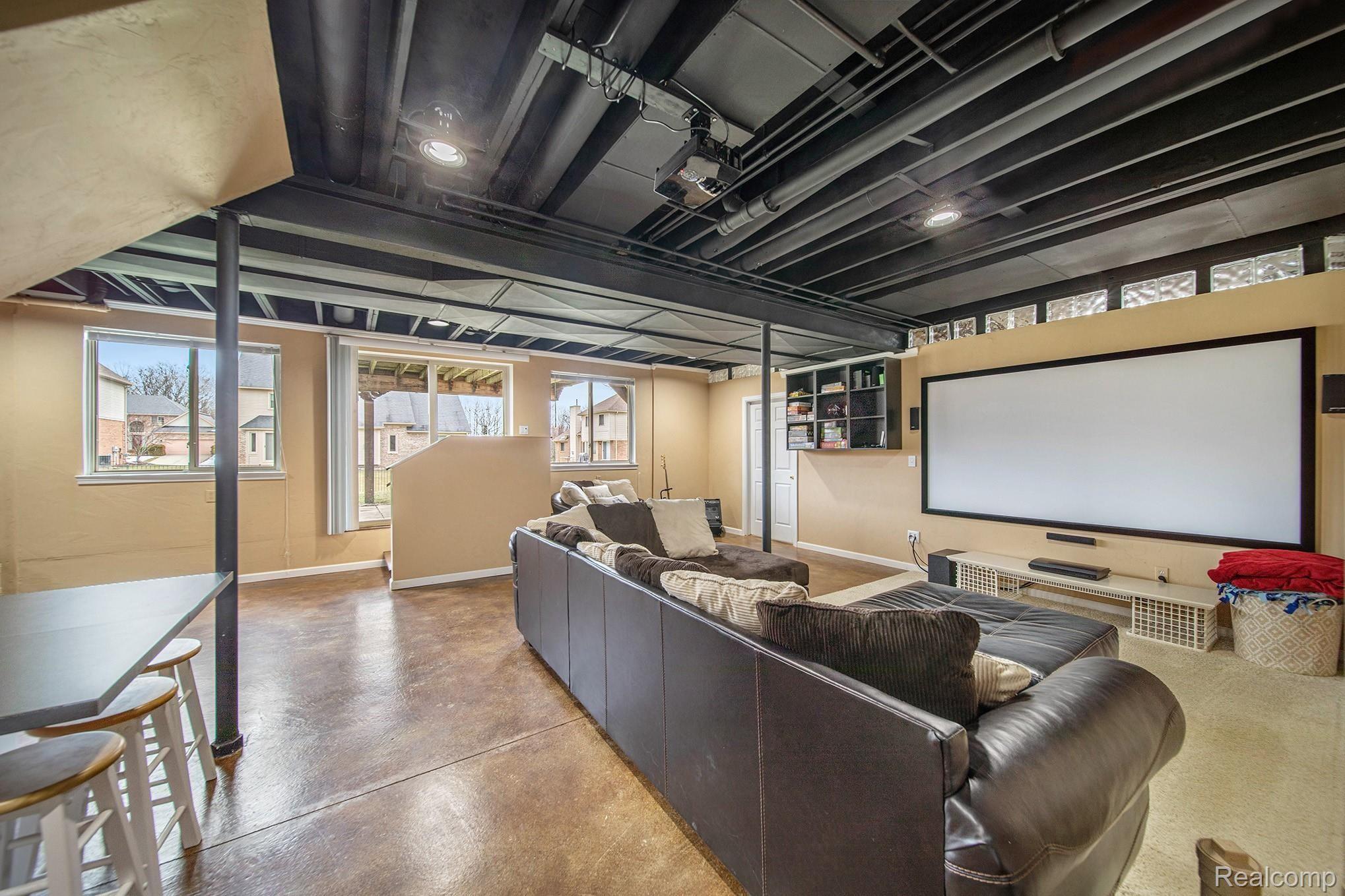 3438 Cascade Circle Rochester, MI 48307 - Photo 26 of 35 BASEMENT REC AREA - PROJECTION SCREEN & SYSTEM NEGOTIABLE